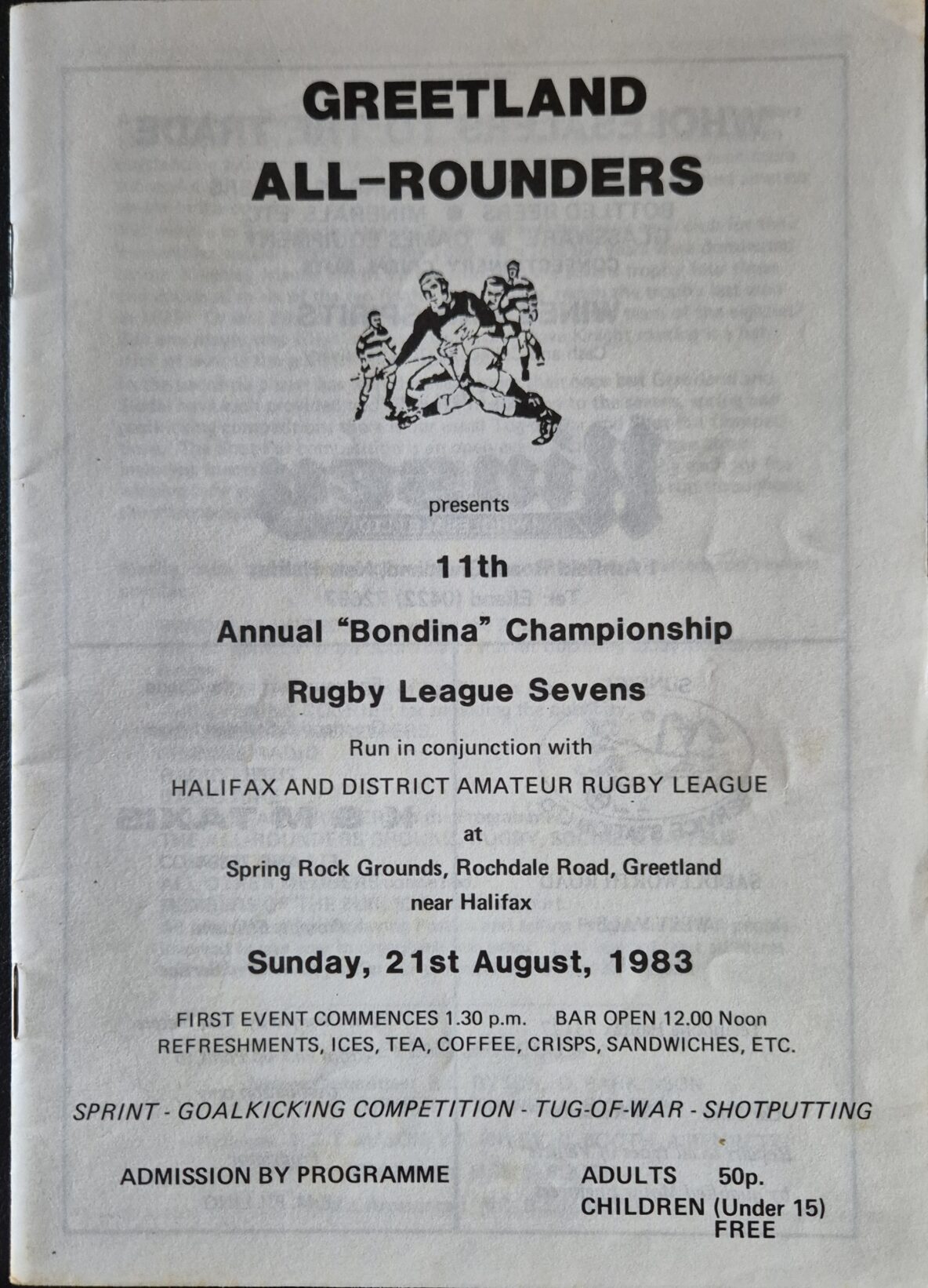 Greetland 11th annual 7s rprogramme