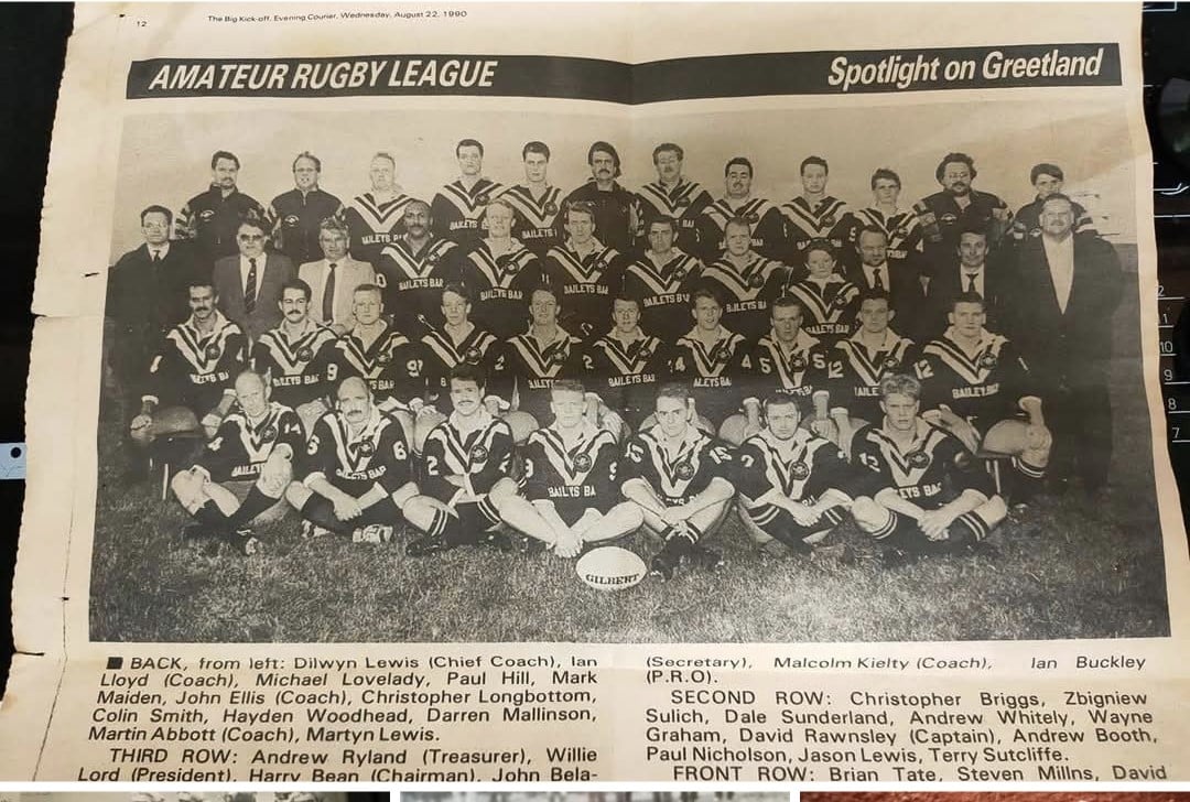 Greetland All Rounders team photo 1990 Courier