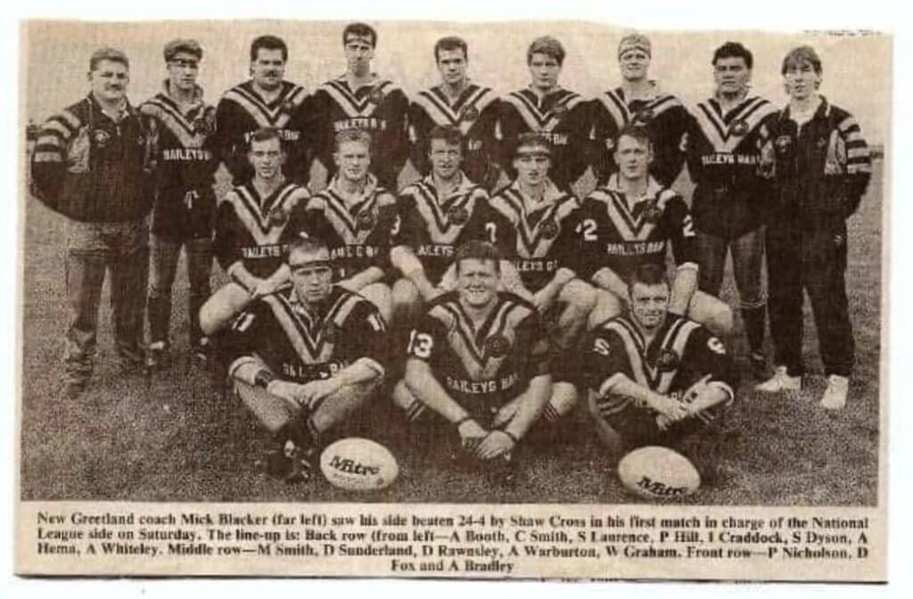Greetland team photo with Mick Blacker Courier