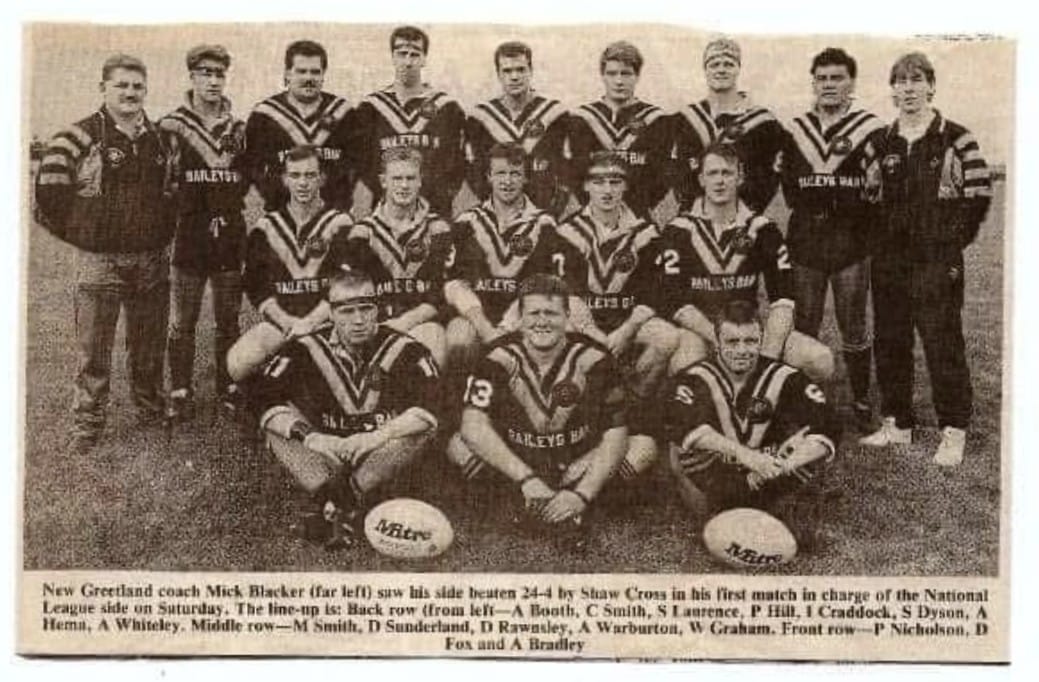 Greetland team photo with Mick Blacker Courier