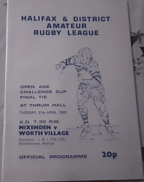 Halifax Cup Final 1981 Mixenden v Worth Village