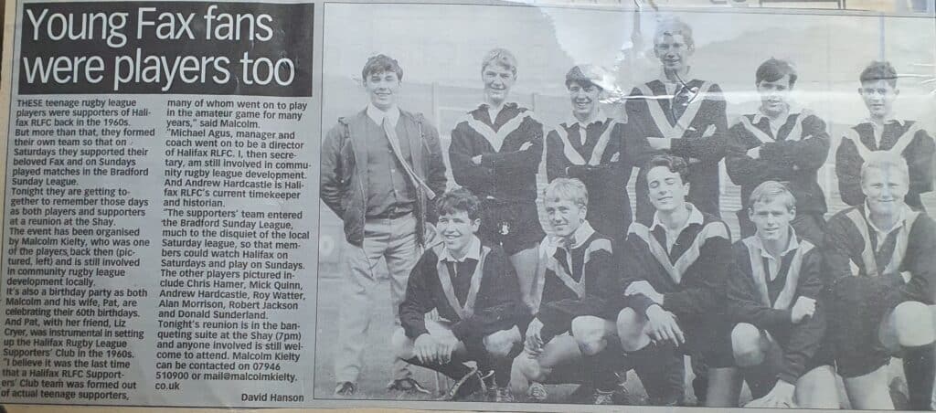 Halifax Supporters courier article