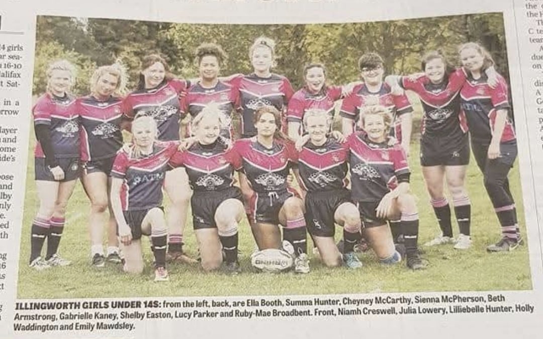 Illingworth Girls U 14 team photo 2018
