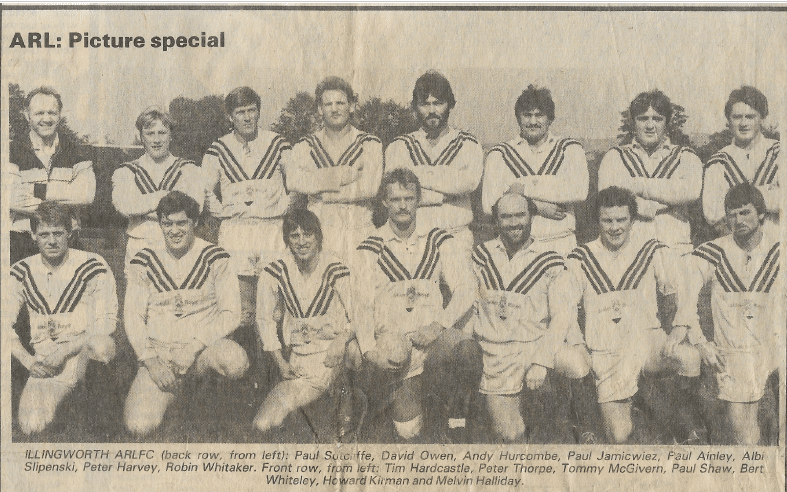 Illingworth Team photo Paul Sutcliffe coach and names