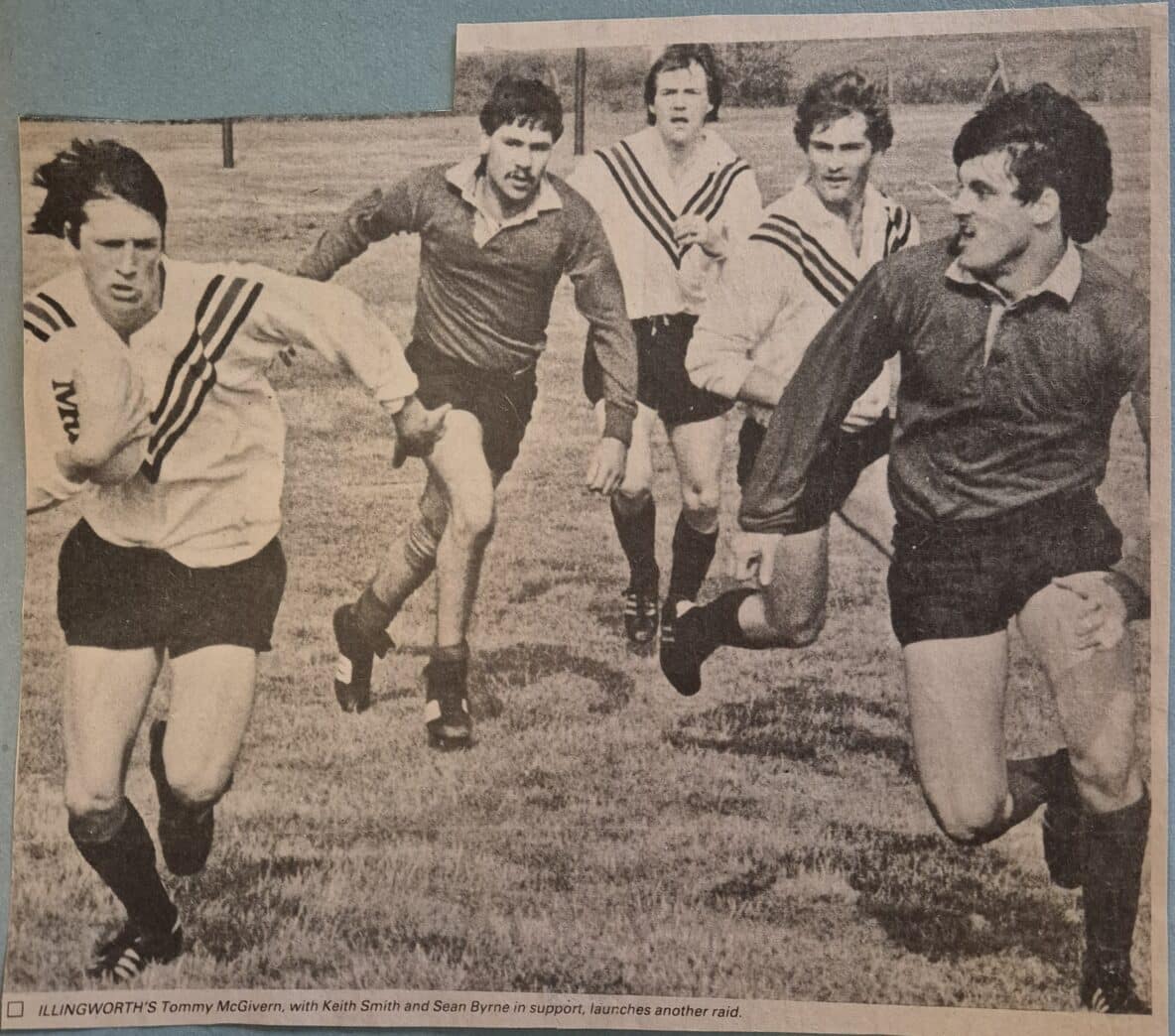 Illingworth Tony McGivern with Kevin Smith and Sean Byrne in support 1985
