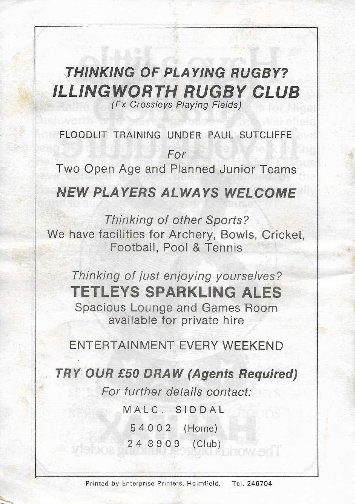 Illingworth advert 1983