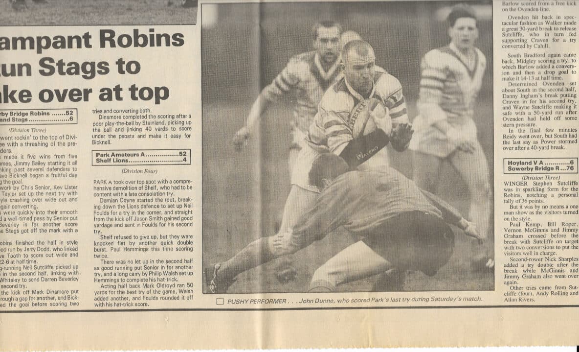 John Dunne in full flight 1994