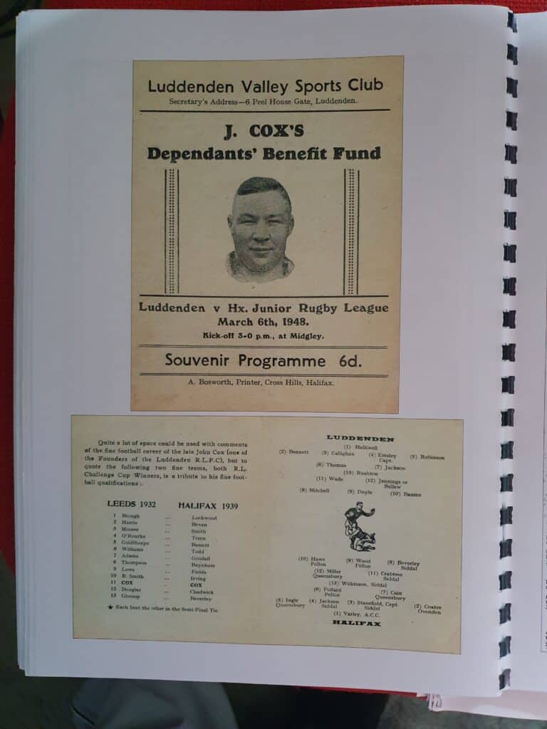Luddenden John Cox benefit prog 1948