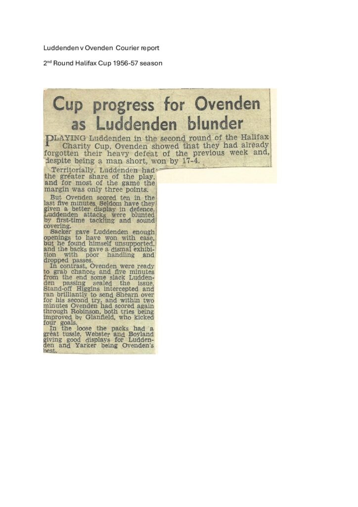 Luddenden v Ovenden  Courier report
