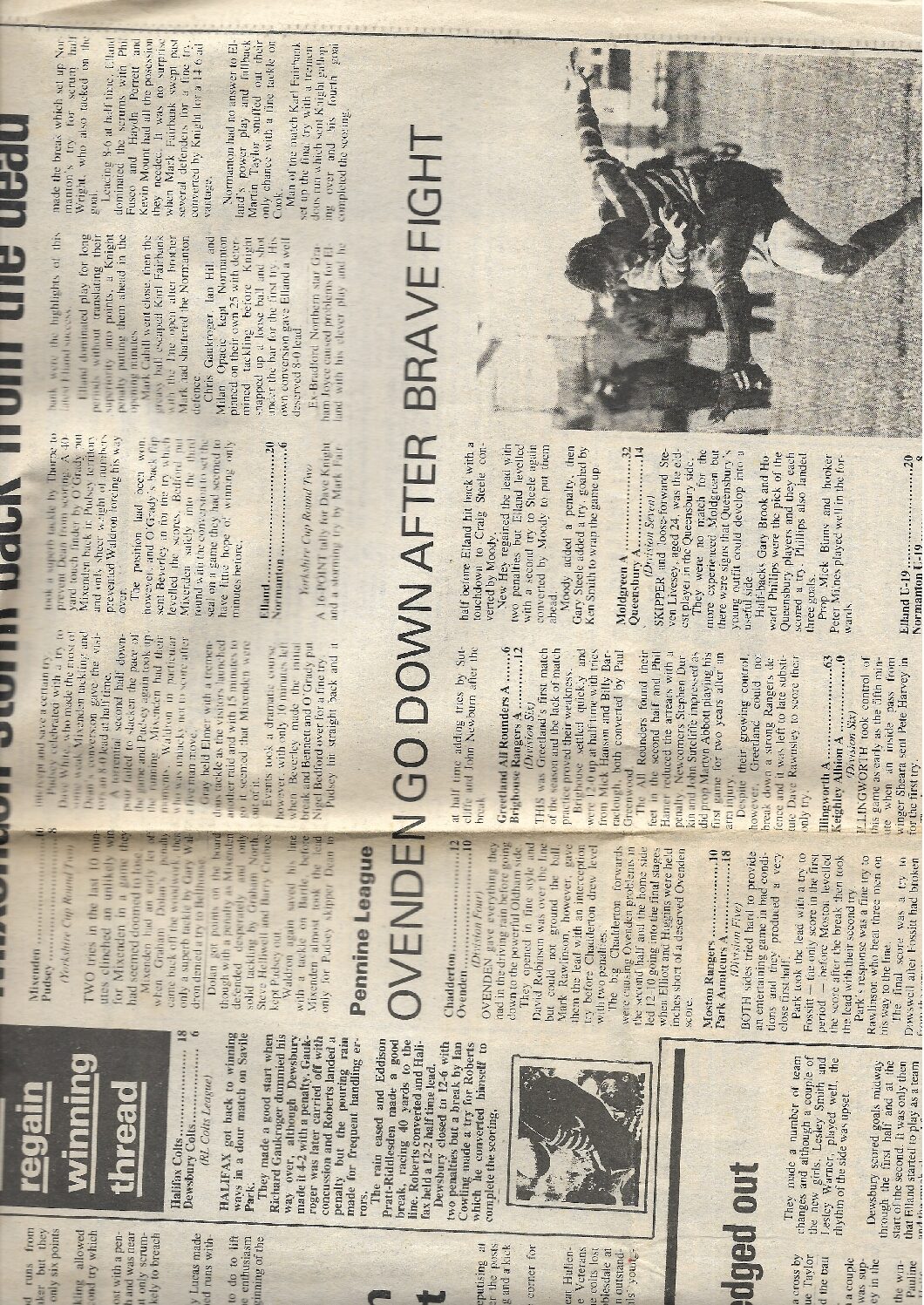 Mixenden 1984 courier report Yorks Cup
