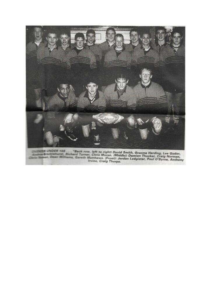 Ovenden U16 team pic Halifax Courier 1991-92 season
