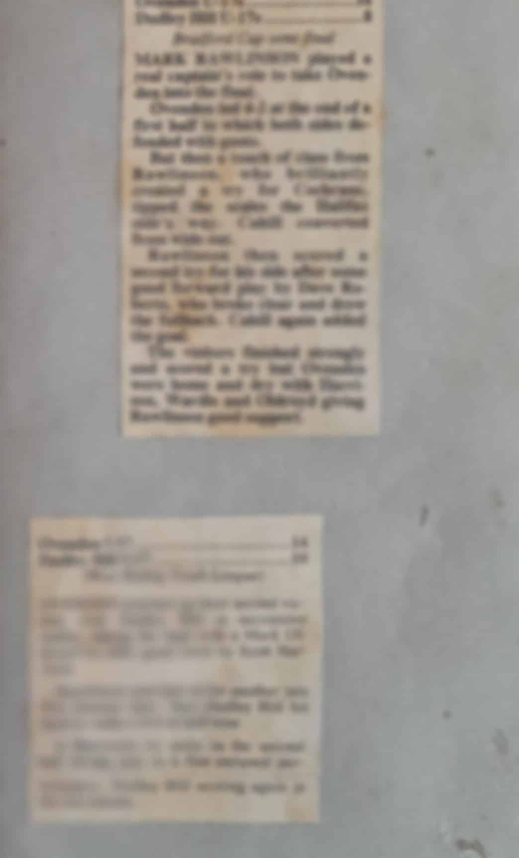 Ovenden U17 match reports 1984-5