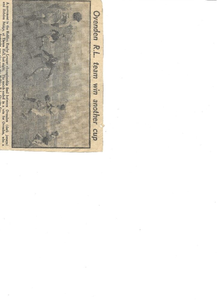 Ovenden action pic from newspaper at Thrum Hall v Hebden Bridge