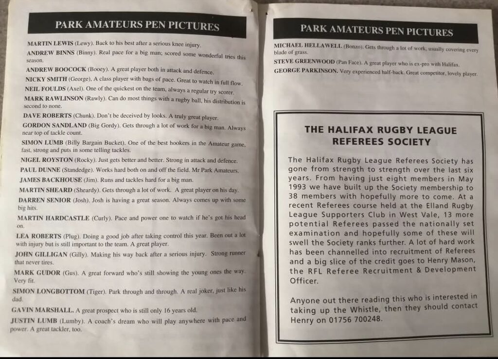 Ovenden and Park player hold minutes silence for Terry Hart Courier report