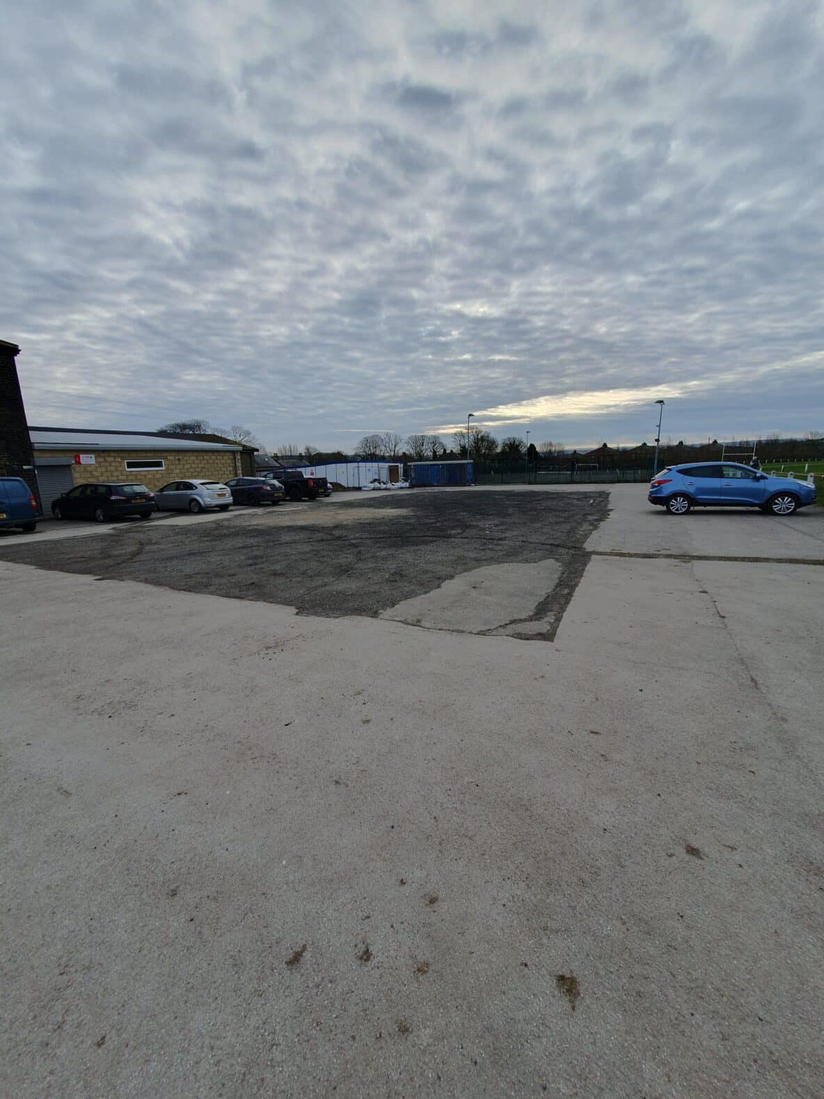 Ovenden club house outline on car park 2024