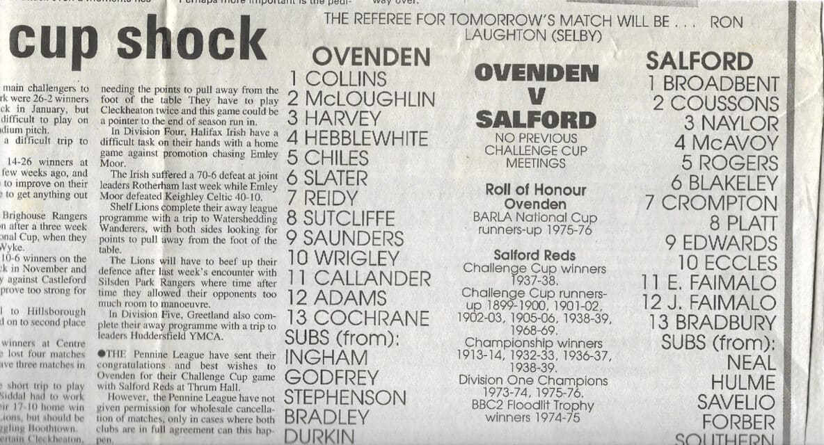 Ovenden v Sa;lford Challene Cup 1998