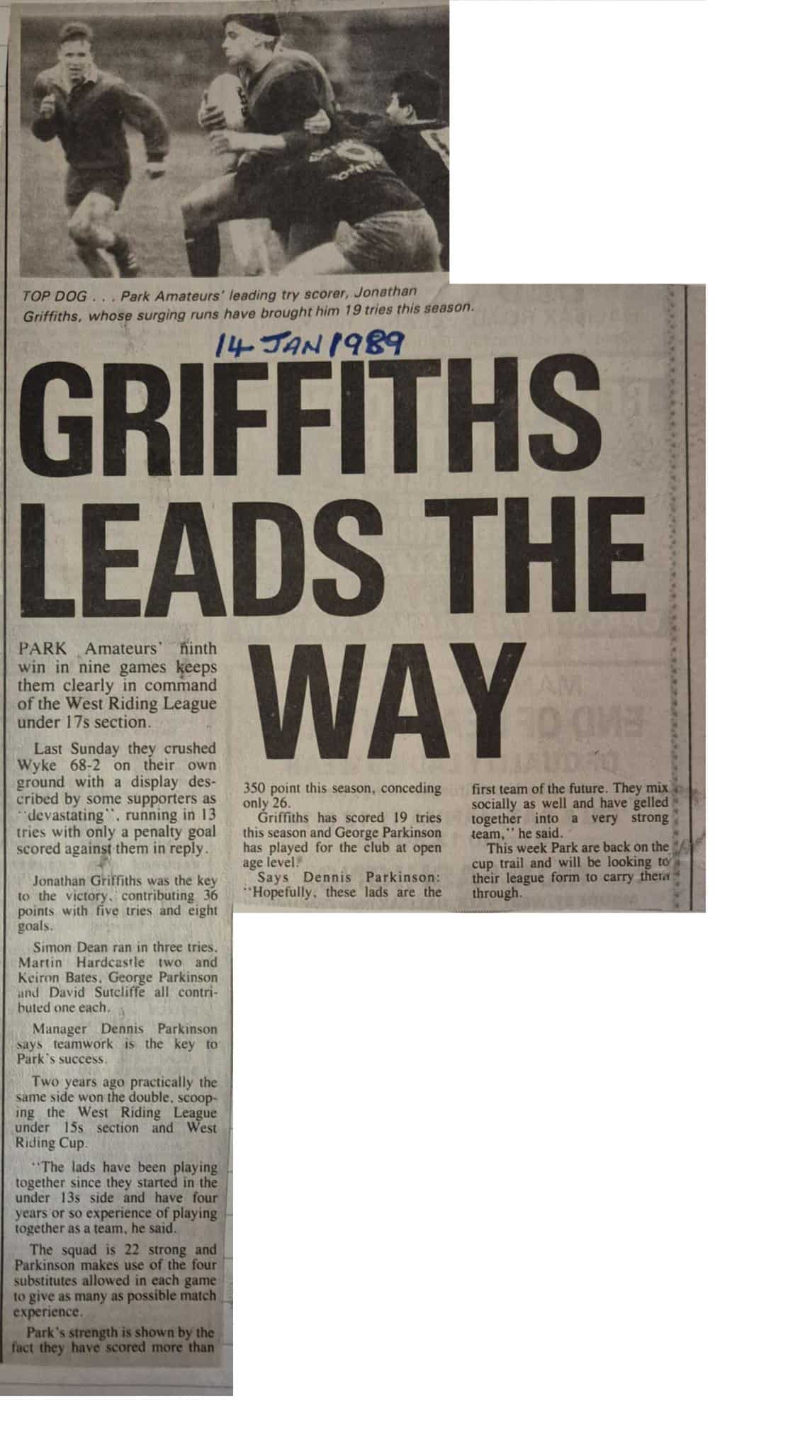 P1989 ark Amateurs Match report