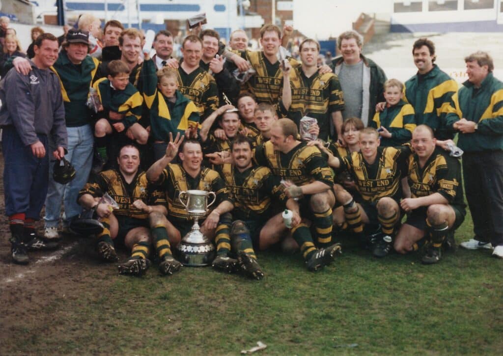 Park Amateurs Halifax Cup winners with trophy