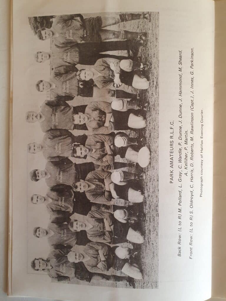 Park Amateurs team 1990 cup final programme