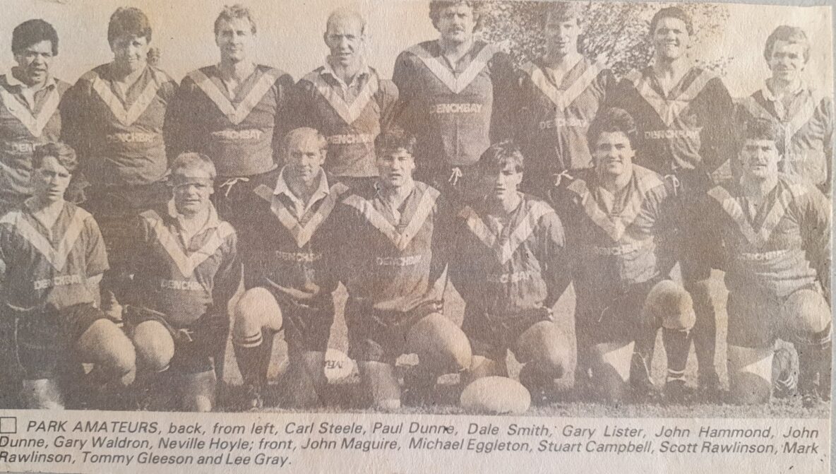 Park Amateurs team photo Courier 1986-7