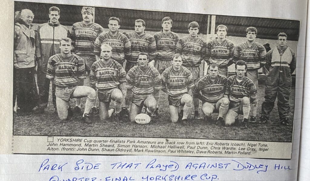 Park Amateurs team photo Yorkshire Cup quarter final