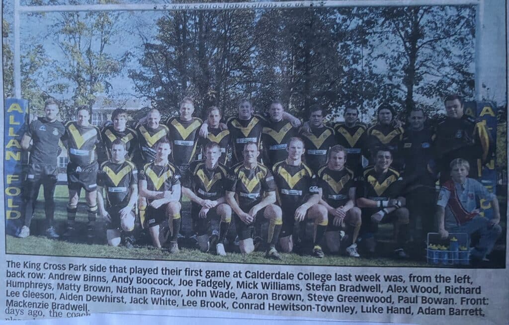 Park Amateurs team photo at Calderdale College