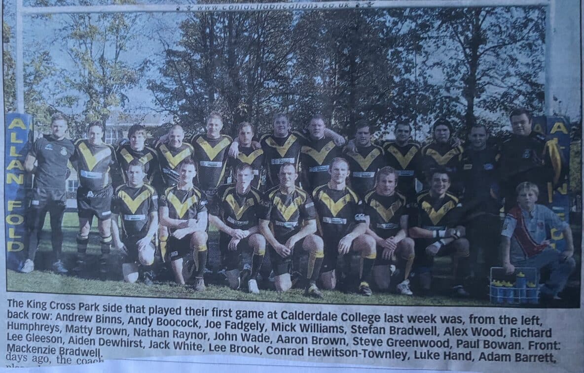 Park Amateurs team photo at Calderdale College