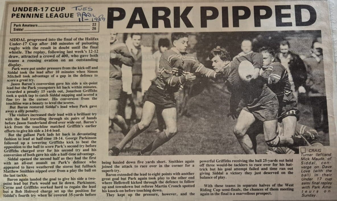 Park U17 report 1989