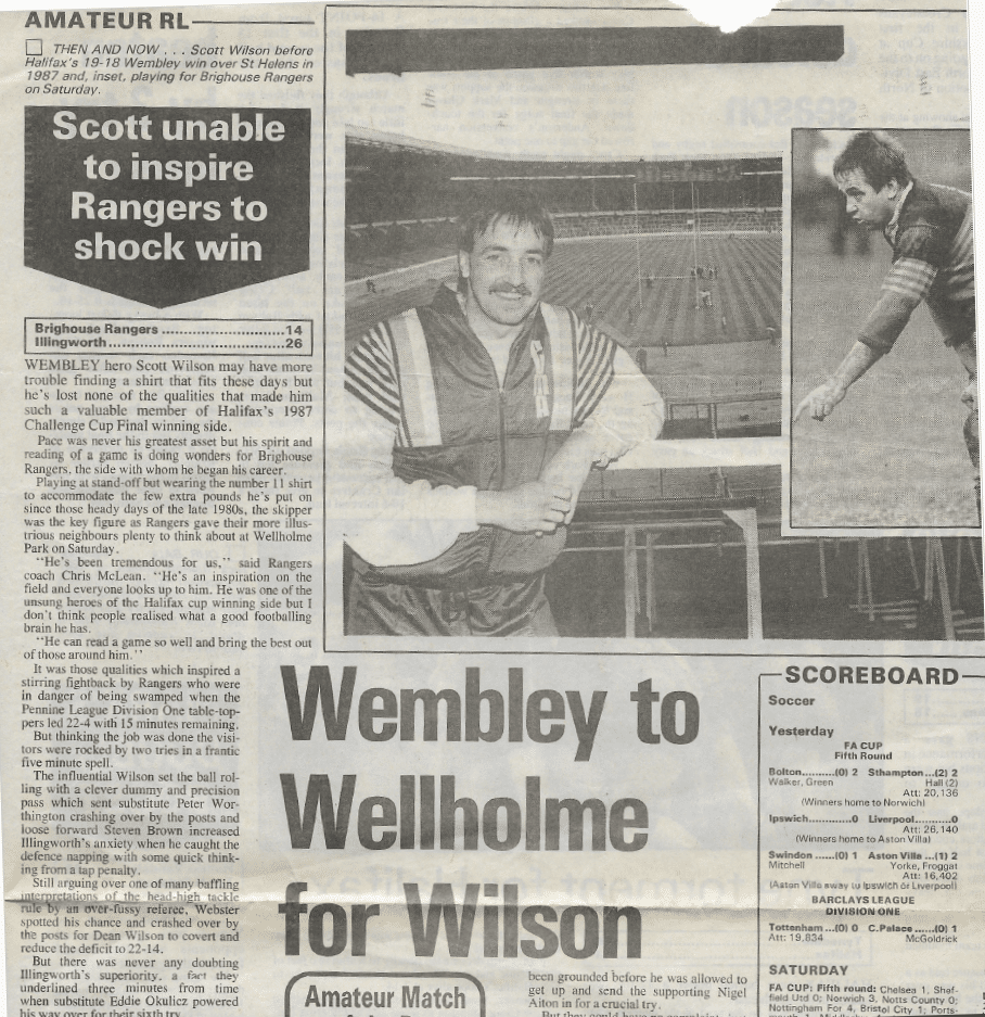 Scott Wilson playing for Brighouse Courier