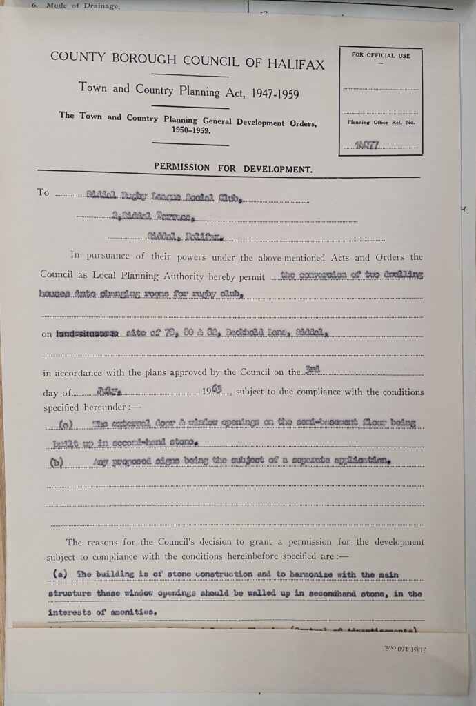 Siddal clubhouse planning 3