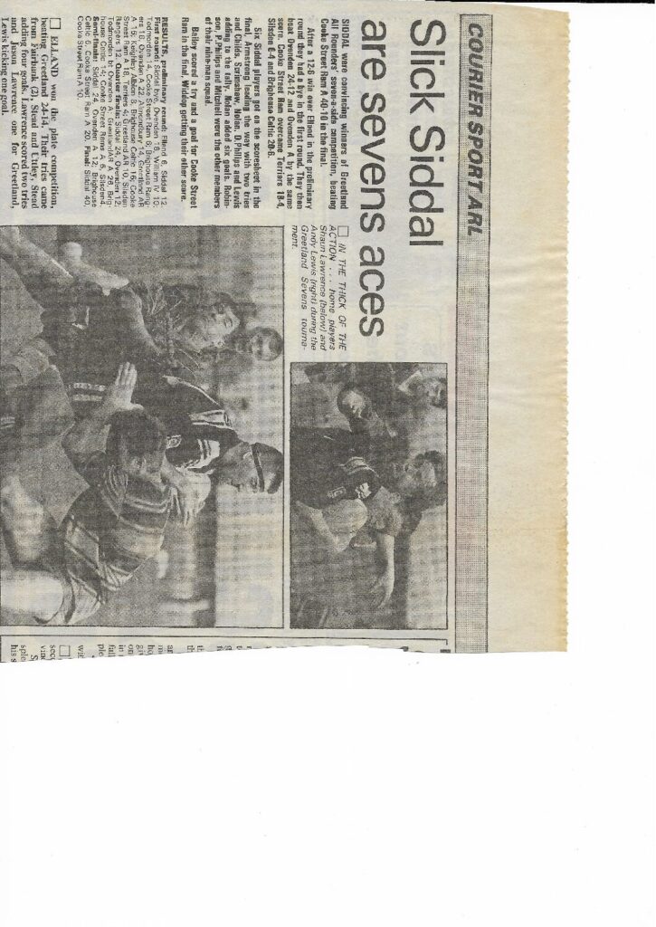 Siddal win &'s 1994 courrier report