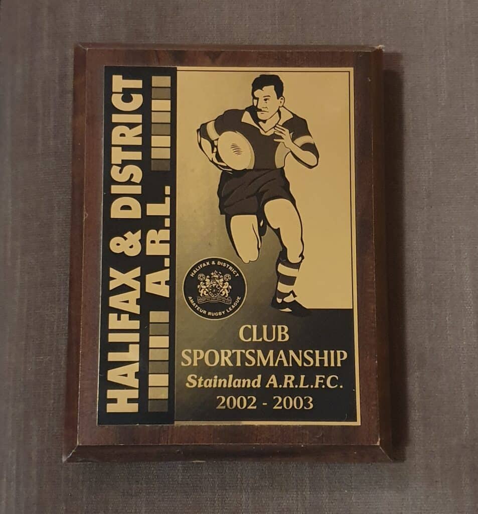 Stainland Stags Halifax & Dist Club Sportsmanship 2002-2003