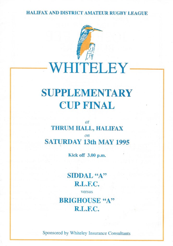 Supp 1995 Siddal A Brighouse A prog and teams winners table