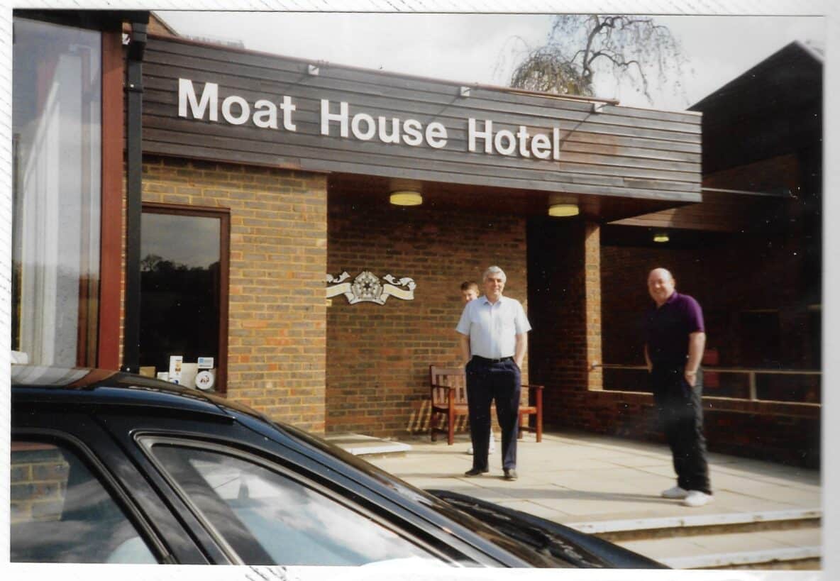 Wembley U 11 suport staff outside hotel