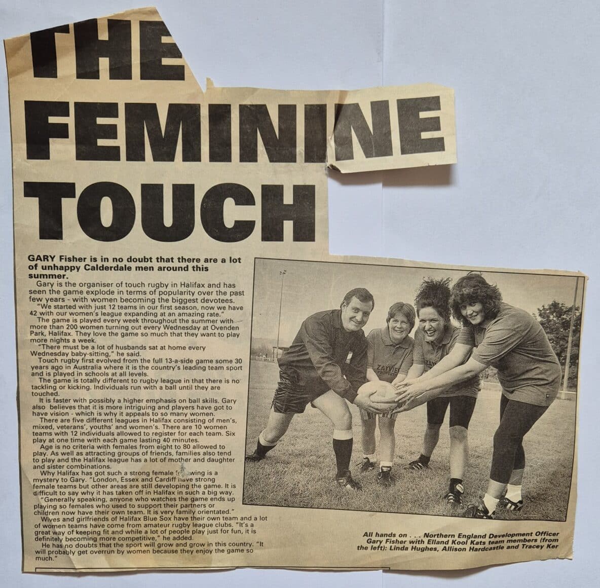 Womens RL in focus in Courier report 1991