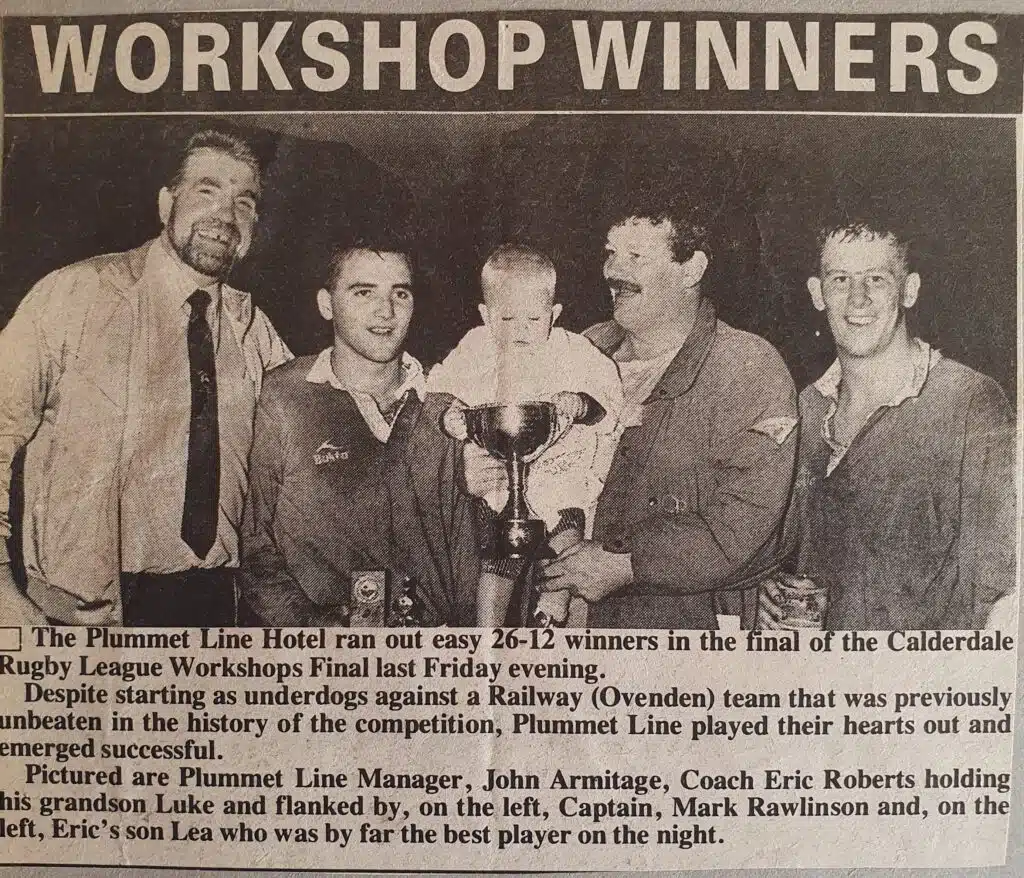 Workshops 1989-90 winners with Trophy report