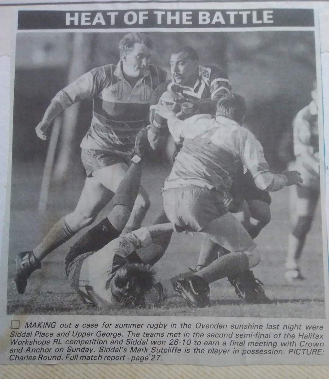 Workshops Siddal Place v Upper George Mark Sutcliffe