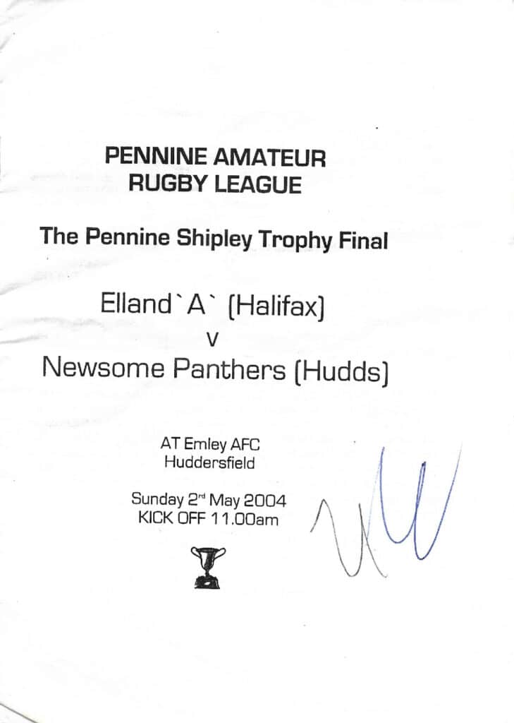 pennine shipley trophy Elland A 2004 prog
